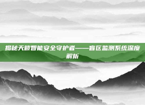 揭秘天籁智能安全守护者——盲区监测系统深度解析