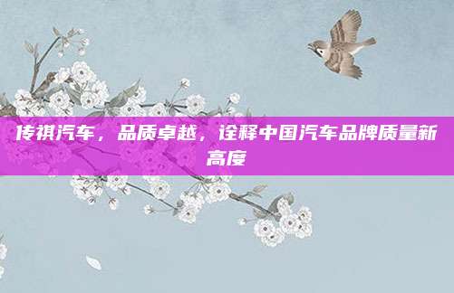 传祺汽车,品质卓越,诠释中国汽车品牌质量新高度