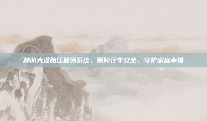 林荫大道胎压监测系统，保障行车安全，守护家庭幸福