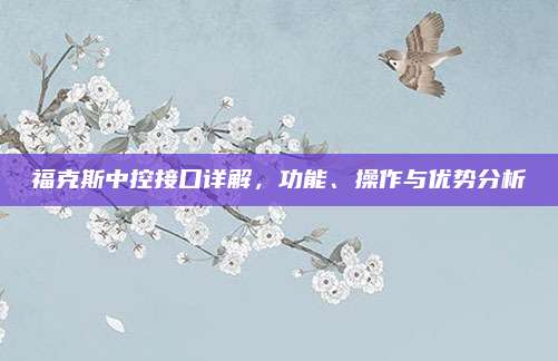 福克斯中控接口详解，功能、操作与优势分析