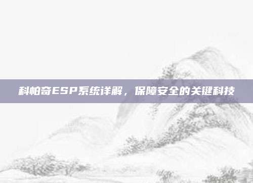 科帕奇ESP系统详解，保障安全的关键科技