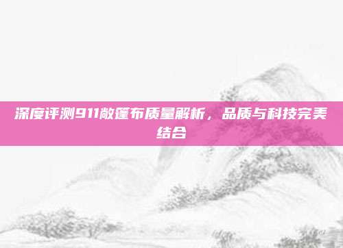 深度评测911敞篷布质量解析，品质与科技完美结合