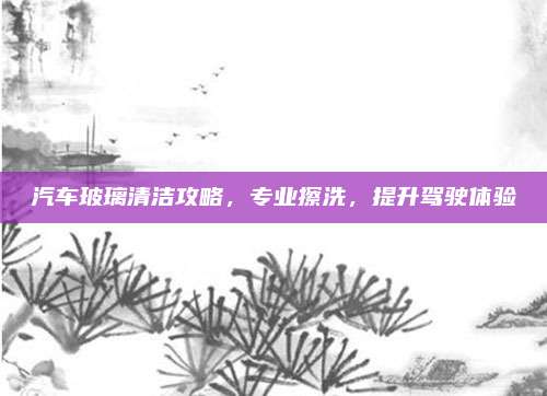 汽车玻璃清洁攻略，专业擦洗，提升驾驶体验