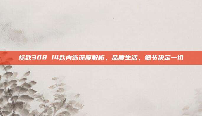 标致308 14款内饰深度解析，品质生活，细节决定一切