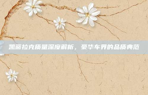 凯蒂拉克质量深度解析,豪华车界的品质典范