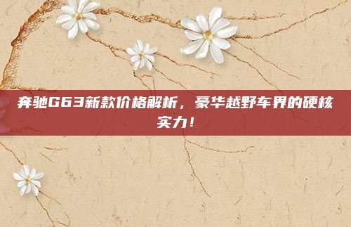 奔驰G63新款价格解析,豪华越野车界的硬核实力!