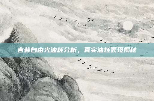 吉普自由光油耗分析，真实油耗表现揭秘