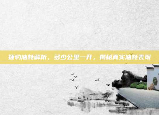 捷豹油耗解析,多少公里一升,揭秘真实油耗表现