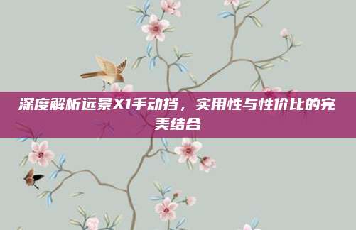 深度解析远景X1手动挡,实用性与性价比的完美结合