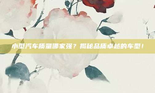 小型汽车质量哪家强?揭秘品质卓越的车型!