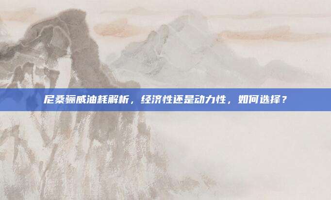 尼桑骊威油耗解析,经济性还是动力性,如何选择?