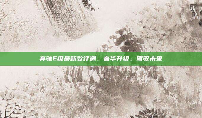 奔驰E级最新款评测,奢华升级,驾驭未来