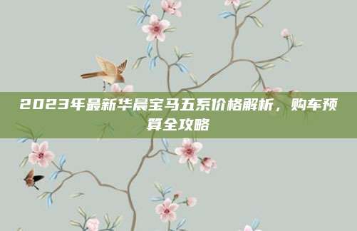 2023年最新华晨宝马五系价格解析,购车预算全攻略