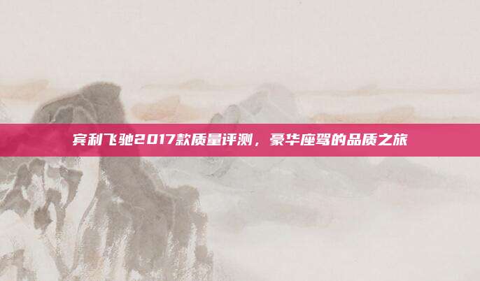 宾利飞驰2017款质量评测，豪华座驾的品质之旅