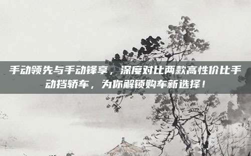 手动领先与手动锋享,深度对比两款高性价比手动挡轿车,为你解锁购车新选择!