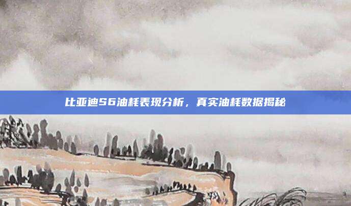 比亚迪S6油耗表现分析,真实油耗数据揭秘