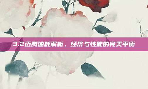 3.2迈腾油耗解析,经济与性能的完美平衡