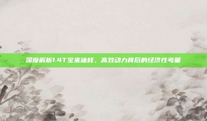 深度解析1.4T宝来油耗,高效动力背后的经济性考量