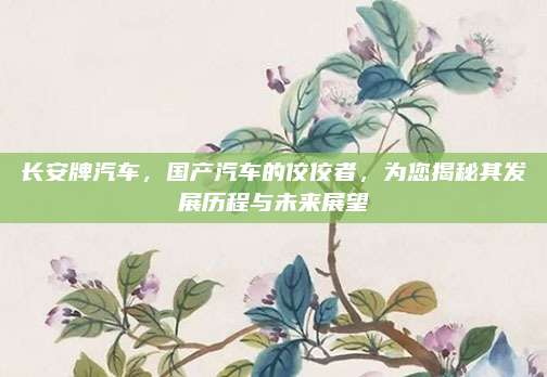 长安牌汽车，国产汽车的佼佼者，为您揭秘其发展历程与未来展望