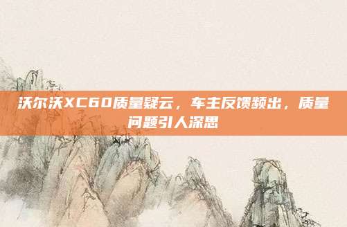 沃尔沃XC60质量疑云,车主反馈频出,质量问题引人深思