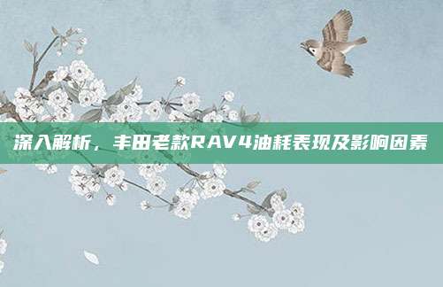 深入解析,丰田老款RAV4油耗表现及影响因素