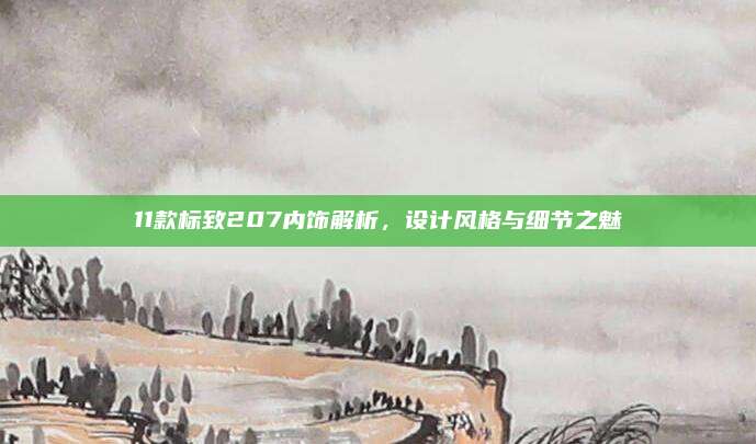 11款标致207内饰解析,设计风格与细节之魅