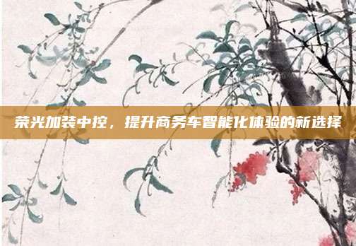 荣光加装中控,提升商务车智能化体验的新选择
