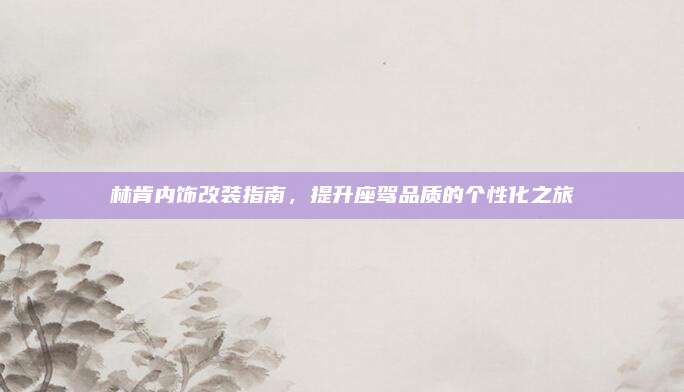 林肯内饰改装指南,提升座驾品质的个性化之旅