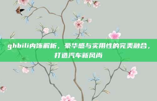 ghbili内饰解析，豪华感与实用性的完美融合，打造汽车新风尚