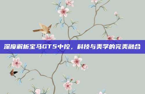 深度解析宝马GT5中控,科技与美学的完美融合