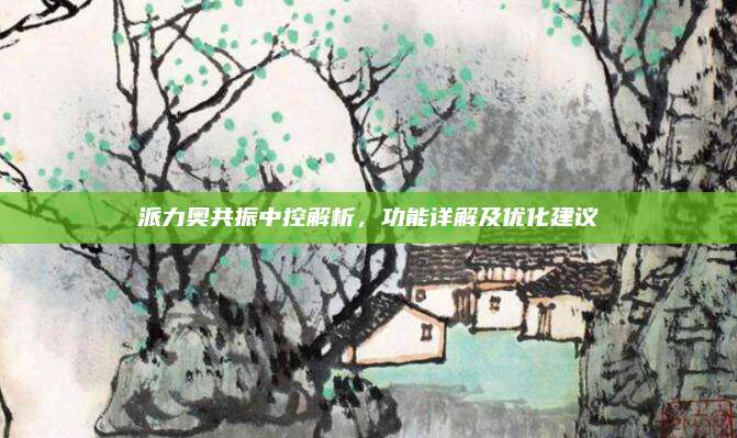 派力奥共振中控解析,功能详解及优化建议
