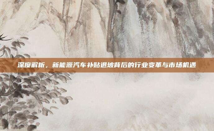 深度解析,新能源汽车补贴退坡背后的行业变革与市场机遇