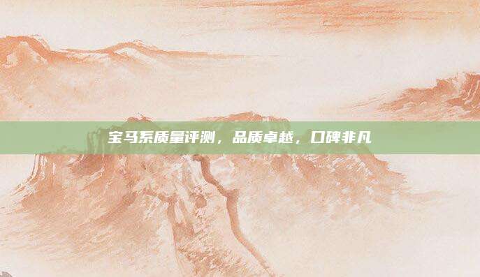 宝马系质量评测,品质卓越,口碑非凡