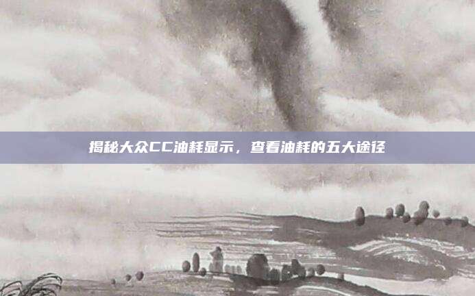 揭秘大众CC油耗显示,查看油耗的五大途径