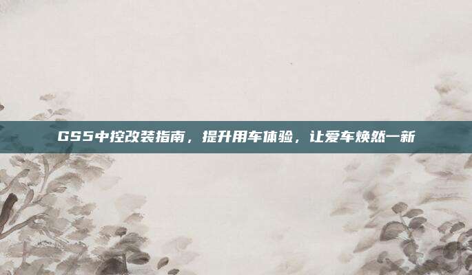 GS5中控改装指南,提升用车体验,让爱车焕然一新