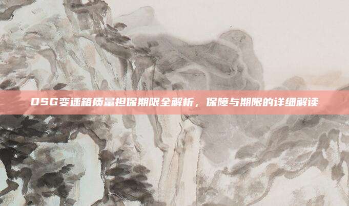DSG变速箱质量担保期限全解析,保障与期限的详细解读