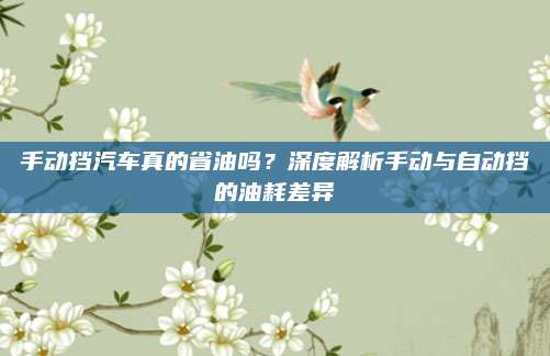 手动挡汽车真的省油吗?深度解析手动与自动挡的油耗差异
