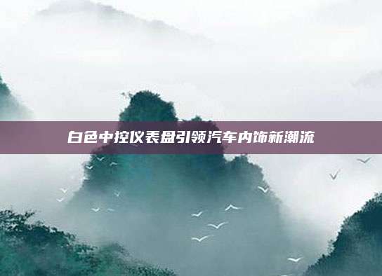 白色中控仪表盘引领汽车内饰新潮流