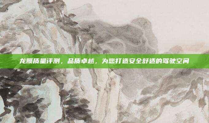 龙膜质量评测,品质卓越,为您打造安全舒适的驾驶空间