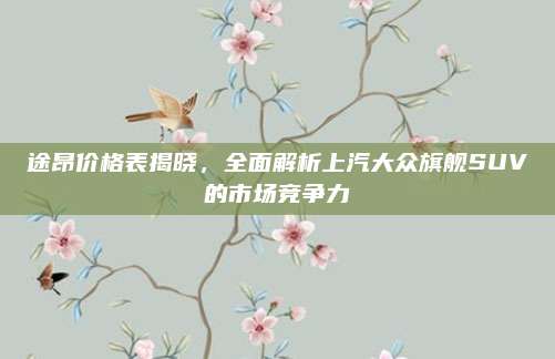 途昂价格表揭晓,全面解析上汽大众旗舰SUV的市场竞争力