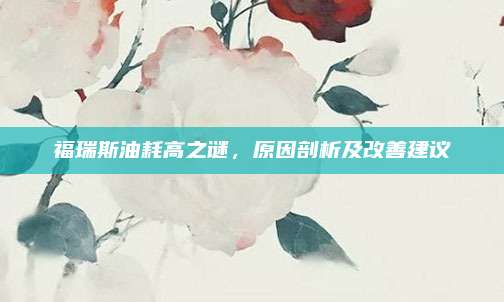 福瑞斯油耗高之谜,原因剖析及改善建议