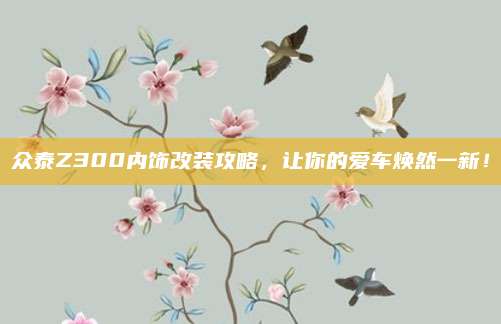 众泰Z300内饰改装攻略,让你的爱车焕然一新!