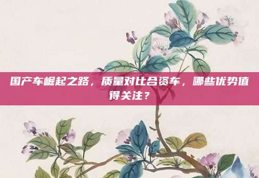 国产车崛起之路,质量对比合资车,哪些优势值得关注?