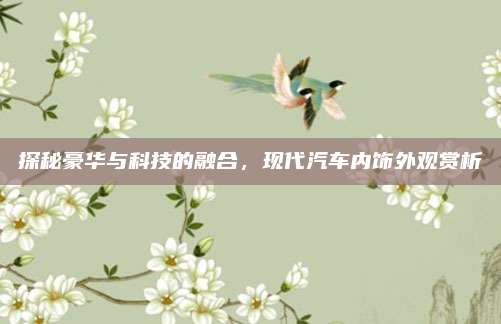 探秘豪华与科技的融合,现代汽车内饰外观赏析