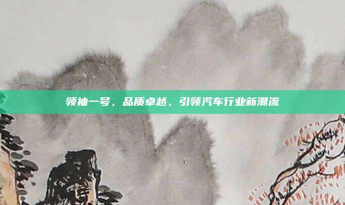 领袖一号,品质卓越,引领汽车行业新潮流