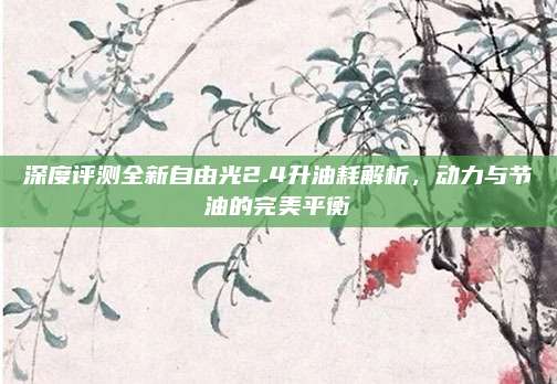 深度评测全新自由光2.4升油耗解析,动力与节油的完美平衡