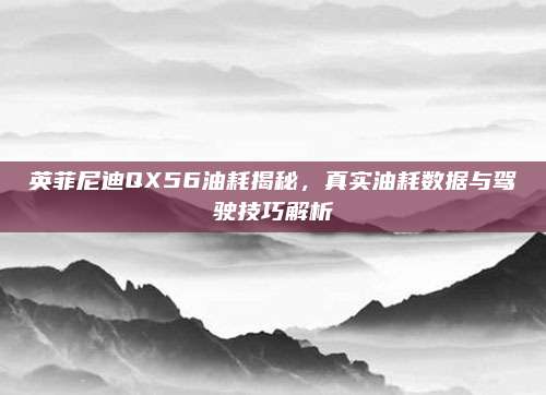 英菲尼迪QX56油耗揭秘,真实油耗数据与驾驶技巧解析