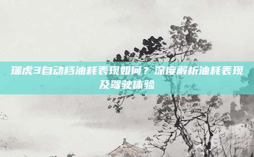 瑞虎3自动档油耗表现如何?深度解析油耗表现及驾驶体验