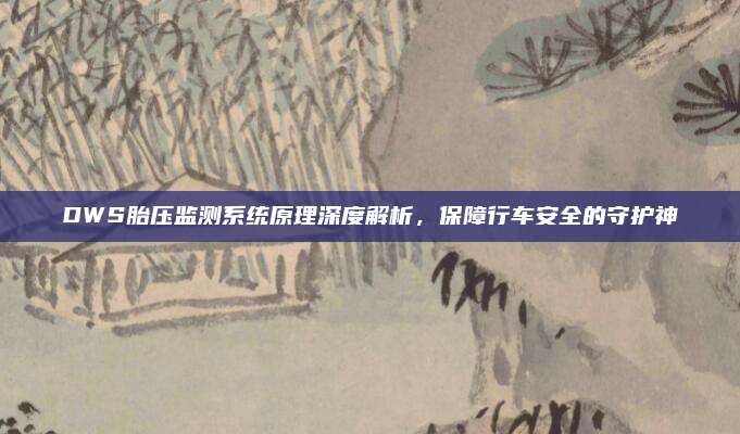 DWS胎压监测系统原理深度解析,保障行车安全的守护神