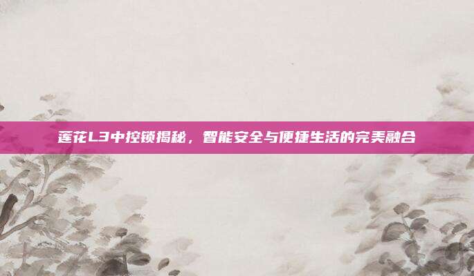 莲花L3中控锁揭秘,智能安全与便捷生活的完美融合